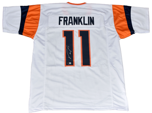 TROY FRANKLIN AUTOGRAPHED DENVER BRONCOS #11 WHITE JERSEY BECKETT