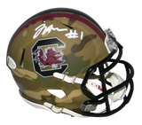 JAYCEE HORN SIGNED SOUTH CAROLINA GAMECOCKS CAMO SPEED MINI HELMET BECKETT
