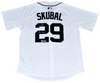 TARIK SKUBAL SIGNED DETROIT TIGERS #29 NIKE LIMITED JERSEY W/ B2B CY YOUNG