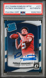 PATRICK MAHOMES SIGNED 2017 PANINI DONRUSS OPTIC RATED ROOKIE RC AUTO PSA AUTH