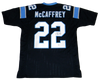 CHRISTIAN McCAFFREY AUTOGRAPHED CAROLINA PANTHERS #22 BLACK JERSEY BECKETT