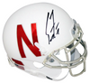 SCOTT FROST AUTOGRAPHED NEBRASKA CORNHUSKERS WHITE MINI HELMET COA