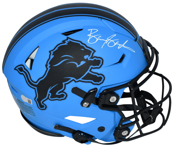 BARRY SANDERS SIGNED DETROIT LIONS RAVE AUTHENTIC SPEEDFLEX HELMET BECKETT