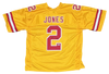 RONALD JONES SIGNED AUTOGRAPHED KANSAS CITY CHIEFS #2 GOLD JERSEY BECKETT