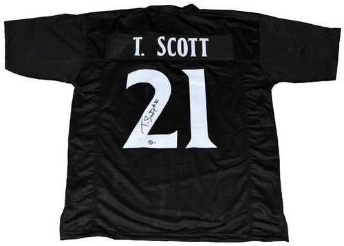 TYLER SCOTT AUTOGRAPHED CINCINNATI BEARCATS #21 BLACK JERSEY BECKETT