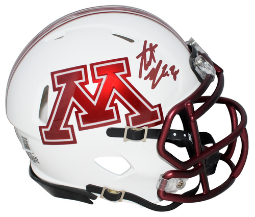 ANTOINE WINFIELD JR SIGNED MINNESOTA GOPHERS SPEED MINI HELMET BECKETT
