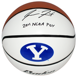 JIMMER FREDETTE AUTOGRAPHED BYU COUGARS LOGO BASKETBALL W/ 2011 NCAA POY