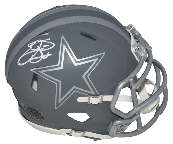 EMMITT SMITH AUTOGRAPHED DALLAS COWBOYS SLATE SPEED MINI HELMET BECKETT