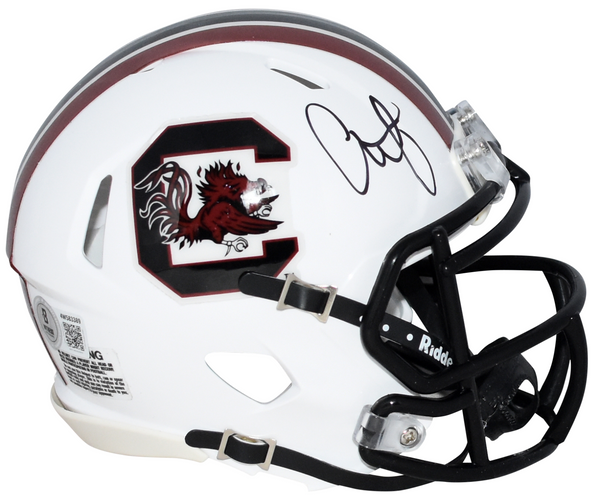 ALSHON JEFFERY SIGNED SOUTH CAROLINA GAMECOCKS WHITE SPEED MINI HELMET BECKETT