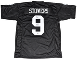 ELI STOWERS SIGNED VANDERBILT COMMODORES #9 BLACK JERSEY W/ 2025 JOHN MACKEY
