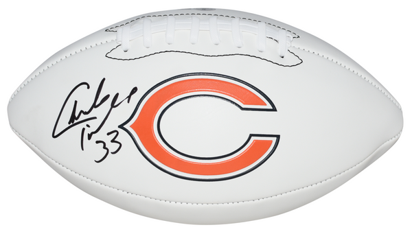 CHARLES PEANUT TILLMAN AUTOGRAPHED CHICAGO BEARS WHITE LOGO FOOTBALL BECKETT