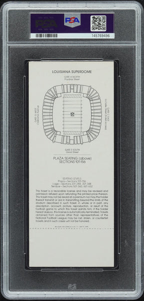 JIM PLUNKETT SIGNED 1981 SUPER BOWL XV 15 TICKET OAKLAND RAIDERS PSA AUTO 10