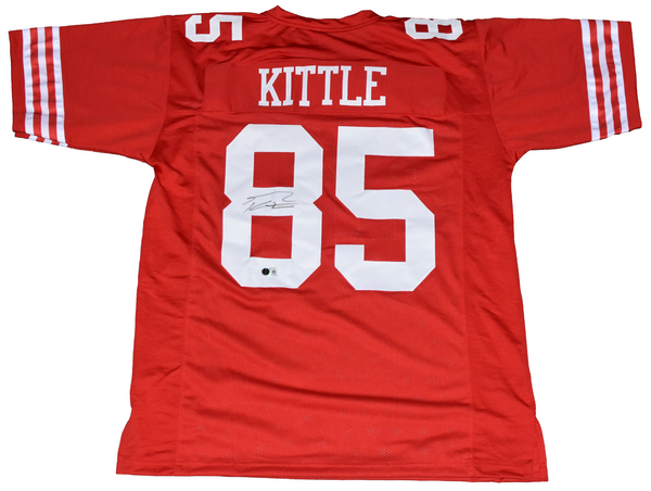 GEORGE KITTLE AUTOGRAPHED SAN FRANCISCO 49ERS #85 RED JERSEY BECKETT