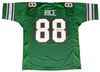 JERRY RICE SIGNED AUTOGRAPHED MISSISSIPPI VALLEY STATE #88 GREEN JERSEY PSA/DNA