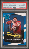 PATRICK MAHOMES SIGNED AUTO 2017 PANINI DONRUSS RATED ROOKIE #327 PSA AUTHENTIC