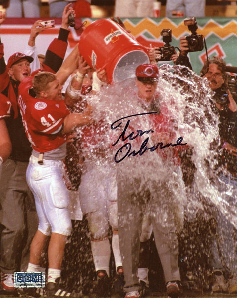 TOM OSBORNE AUTOGRAPHED SIGNED NEBRASKA CORNHUSKERS 8x10 PHOTO COA