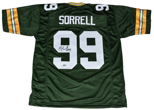 BARRYN SORRELL AUTOGRAPHED GREEN BAY PACKERS #99 JERSEY BECKETT