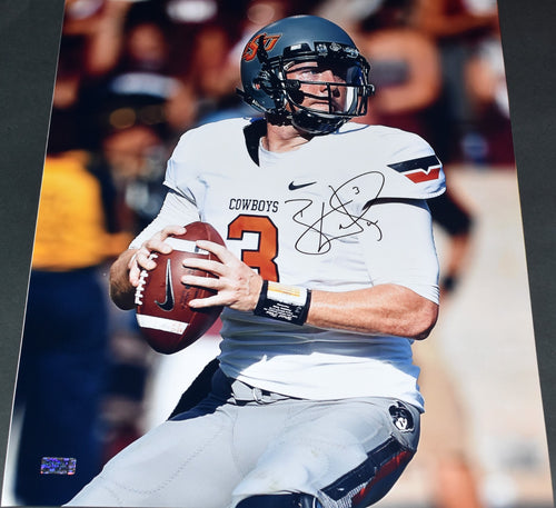 BRANDON WEEDEN SIGNED OKLAHOMA STATE COWBOYS 16x20 PHOTO COA