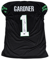 AHMAD SAUCE GARDNER SIGNED NEW YORK JETS #1 BLACK GAME CUT JERSEY BECKETT