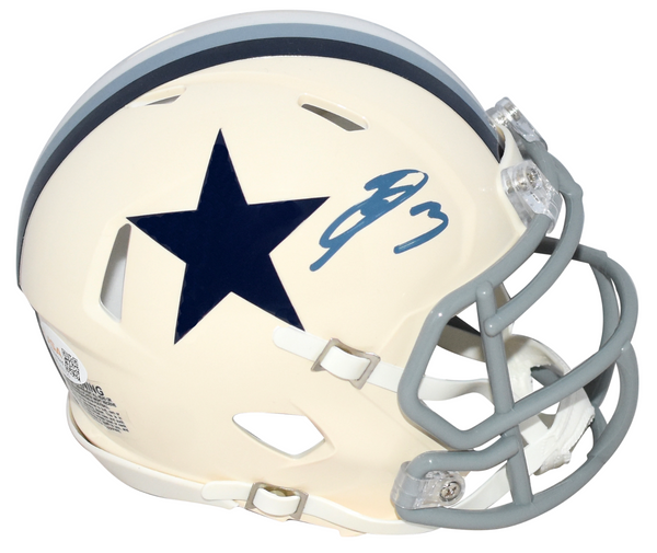 GEORGE PICKENS AUTOGRAPHED DALLAS COWBOYS RETRO SPEED MINI HELMET JSA