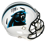 DJ MOORE SIGNED CAROLINA PANTHERS FLAT WHITE FULL SIZE SPEED HELMET JSA