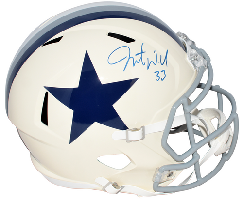 JAVONTE WILLIAMS SIGNED DALLAS COWBOYS RETRO FULL SIZE SPEED HELMET BECKETT