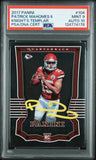 PATRICK MAHOMES SIGNED 2017 PANINI KNIGHT'S TEMPLAR FOIL ROOKIE PSA 9 AUTO 10