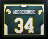 WALTER ABERCROMBIE SIGNED BAYLOR BEARS #34 GREEN FRAMED JERSEY COA