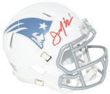 JULIAN EDELMAN SIGNED NEW ENGLAND PATRIOTS 2025 RIVALRIES SPEED MINI HELMET JSA