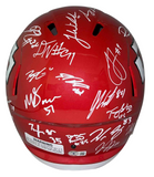 PATRICK MAHOMES TRAVIS KELCE ANDY REID CHIEFS SUPER BOWL LVII TEAM SIGNED HELMET
