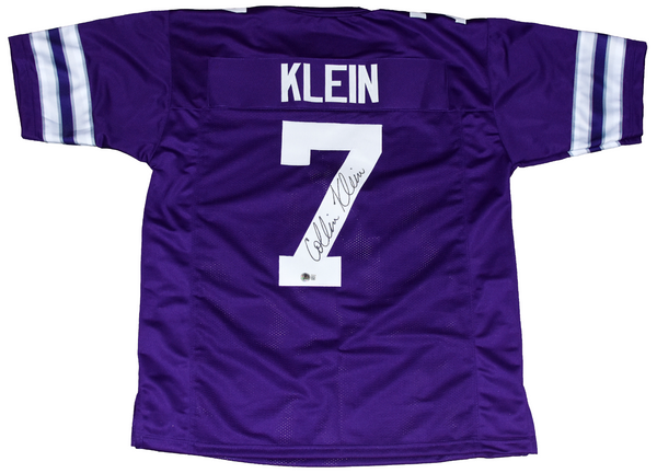 COLLIN KLEIN AUTOGRAPHED KANSAS STATE WILDCATS #7 PURPLE JERSEY BECKETT
