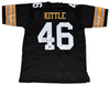 GEORGE KITTLE AUTOGRAPHED IOWA HAWKEYES #46 BLACK JERSEY BECKETT