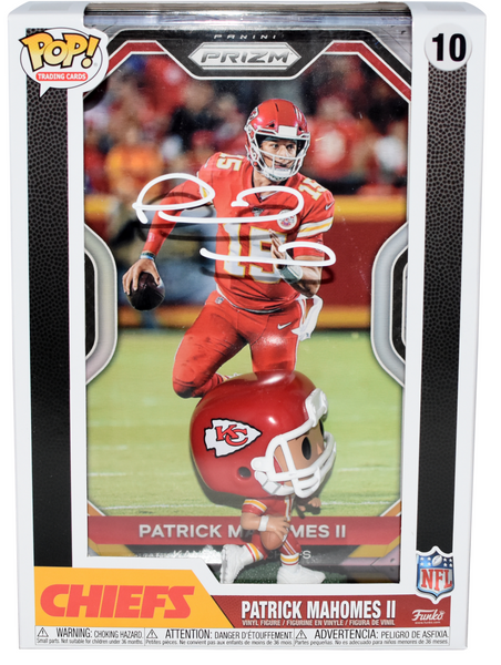 PATRICK MAHOMES SIGNED KANSAS CITY CHIEFS #10 PANINI PRIZM FUNKO POP FIGURE BAS