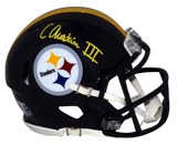 CALVIN AUSTIN III SIGNED PITTSBURGH STEELERS SPEED MINI HELMET BECKETT