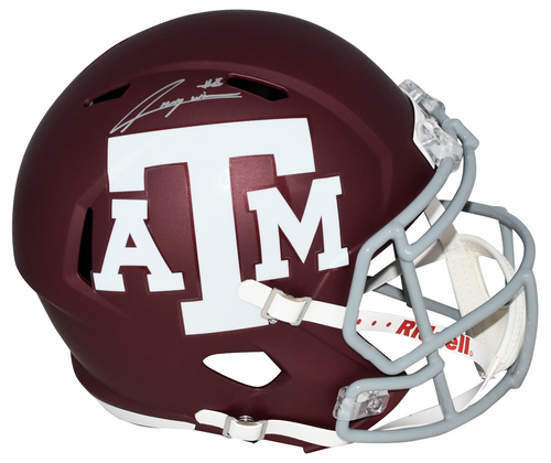 TRAYVEON WILLIAMS SIGNED TEXAS A&M AGGIES FULL SIZE SPEED HELMET COA