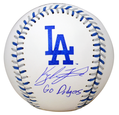KYLE TUCKER SIGNED LOS ANGELES DODGERS RAWLINGS MLB LOGO BASEBALL W/ GO DODGERS