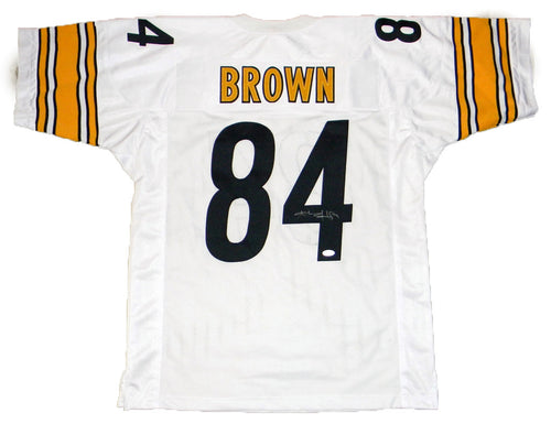 ANTONIO BROWN SIGNED AUTOGRAPHED PITTSBURGH STEELERS #84 WHITE JERSEY JSA