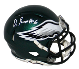 DEVONTA SMITH AUTOGRAPHED PHILADELPHIA EAGLES SPEED MINI HELMET BECKETT