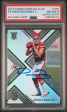 PATRICK MAHOMES SIGNED 2017 PANINI DONRUSS ELITE /499 ROOKIE RC AUTO PSA 8