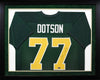 SANTANA DOTSON SIGNED BAYLOR BEARS #77 GREEN FRAMED JERSEY COA