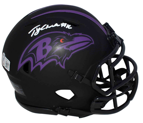 TYLAN WALLACE AUTOGRAPHED BALTIMORE RAVENS ECLIPSE SPEED MINI HELMET BECKETT