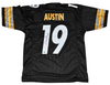 CALVIN AUSTIN III AUTOGRAPHED PITTSBURGH STEELERS #19 BLACK JERSEY BECKETT