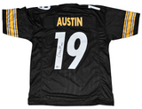 CALVIN AUSTIN III AUTOGRAPHED PITTSBURGH STEELERS #19 BLACK JERSEY BECKETT