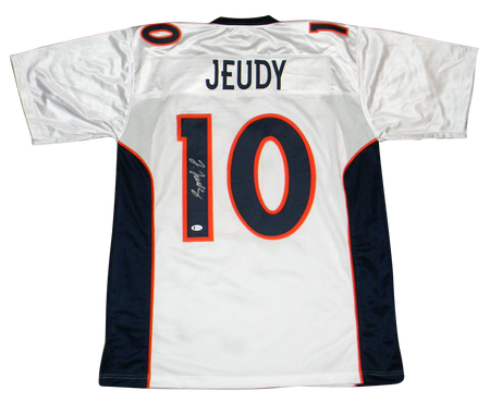 JERRY JEUDY AUTOGRAPHED DENVER BRONCOS ECLIPSE SPEED MINI HELMET BECKETT