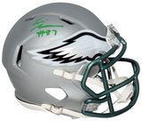 ELI STOWERS SIGNED PHILADELPHIA EAGLES BLAZE SPEED MINI HELMET BECKETT