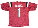 DEEBO SAMUEL SIGNED SOUTH CAROLINA GAMECOCKS #1 GARNET JERSEY BECKETT
