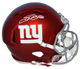 SAQUON BARKLEY SIGNED NEW YORK GIANTS FLASH FULL SIZE SPEED HELMET BECKETT
