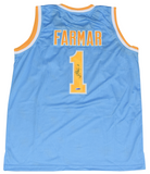 JORDAN FARMAR AUTOGRAPHED UCLA BRUINS #1 BLUE BASKETBALL JERSEY UDA
