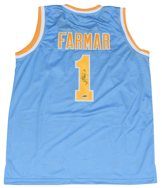 JORDAN FARMAR AUTOGRAPHED UCLA BRUINS #1 BLUE BASKETBALL JERSEY UDA