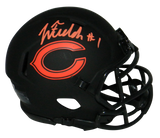 JUSTIN FIELDS AUTOGRAPHED SIGNED CHICAGO BEARS ECLIPSE SPEED MINI HELMET BECKETT